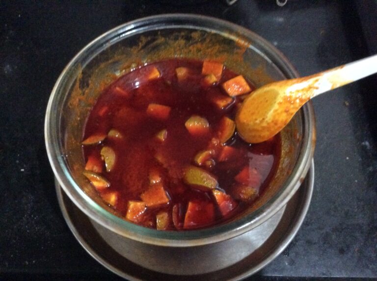 Very Hot and Spicy Andra-style mango pickle