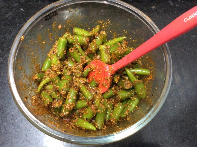 green chilli pickle in north Indian style